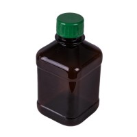 Бутылка квадратная 270 мл коричневая с крышкой