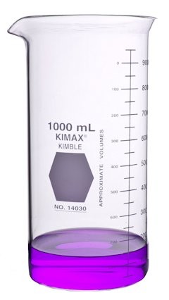 Стакан Берцелиуса Kimble 1000 мл, высокий, с градуировкой, с носиком, стекло