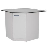 Стол угловой высокий на опорной тумбе из ЛДСтП ЛАБ-PRO СУОТ 110/80.110/80.90 TR