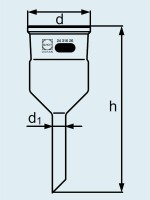 Адаптер DURAN Group для фильтрующего тигля, диаметр 41 мм, длина 125 мм, стекло