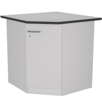 Стол угловой высокий на металлической опорной тумбе ЛАБ-PRO СУОТМ 90/65.90/65.90 LA