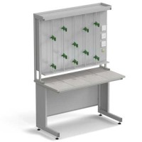 Стол титровальный ЭКРОС 1200х600х750/1735 мм, раб. поверхность - КЕРАМИКА с ПВХ кромкой