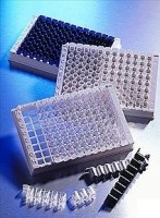 Планшеты 96 луночные для ИФА, для люминисценции, стрипованные, круглодонные, белые, нестерильные, без крышки, среднее связывание, 190 мкл, 100 шт./уп., Corning (аналог: арт. 50427, Nest; арт. М-018, арт. М-018ду, Sovtech)