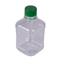 Бутылка квадратная 270 мл прозрачная с крышкой