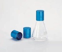 Крышки алюминиевые, с внешним зажимом, для колб Эрленмейера, d внут. 37 мм, d внеш. 39 мм, синие, 10 шт./уп, Schuett